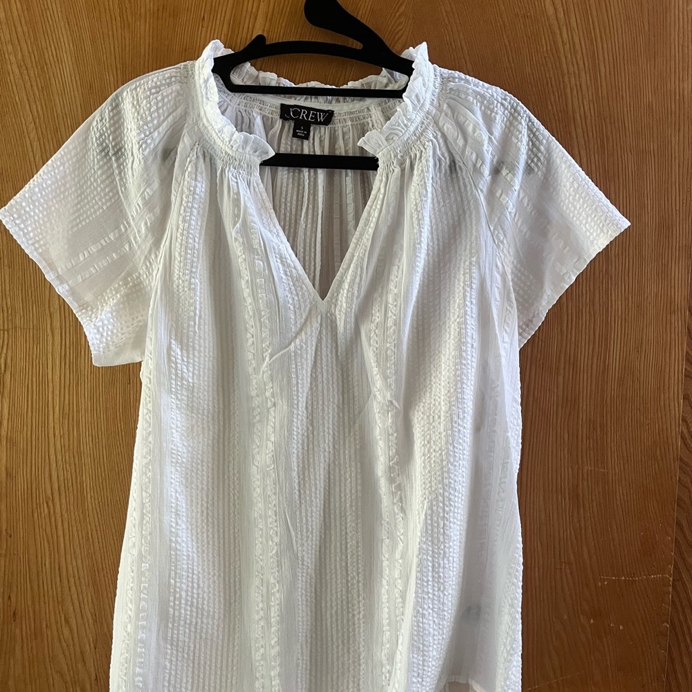 J. Crew Flutter Sleeve Blouse Small